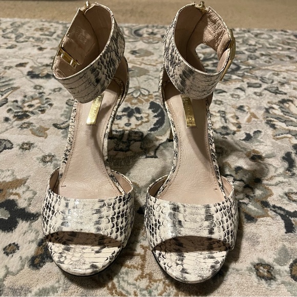 LOUISE ET CIE Gordon High Heel Python Sandal - Picture 2 of 6